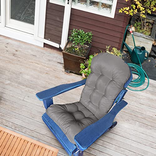 Cojines de patio para mecedoras, cojín impermeable para silla de respaldo alto, antideslizante, cómodo cojín de apoyo, cojín de repuesto para interiores y exteriores, cojín de asiento de patio para