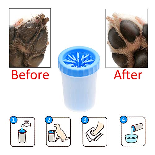 Kare & Kind Dog Paw Cleaner - Portable Washer Pet Cleaning Brush for Bathing and Grooming - Removes, Dirt, Mud, Debris - Soft Silicone Bristles Gentle for Pets - Also Includes Microfiber Cloth - Image 5