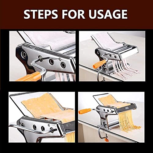 WERYU Nudelmaschine, Nudelmaschine für Low Carb/Paleo/Glutenfrei mit extra Klinge Caddy Maker Maschine Edelstahl mit 6… – Bild 3