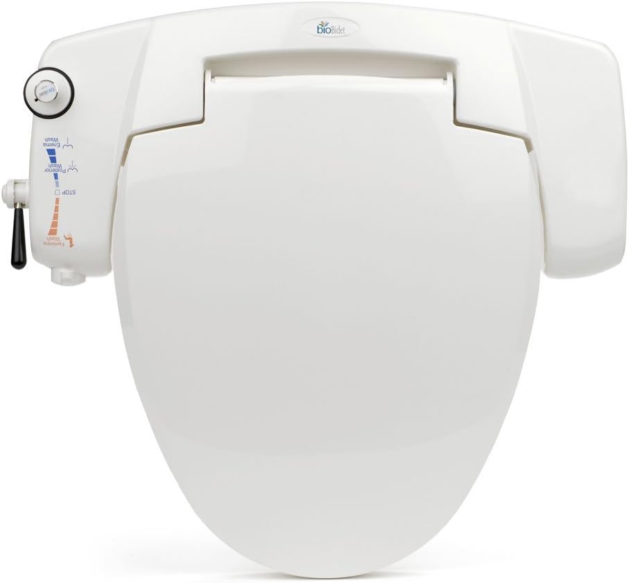 BB-I3000 BioBidet Premium Non-electric Bidet Seat for Elongated Toilets, White