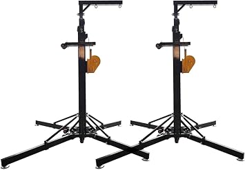2pc Crank Up Speaker Stand Lighting Crank Stand Heavy Duty Stand 551 lb Capacity Line Array Stage Outriggers, 19.6ft Height for DJ Concert Bands