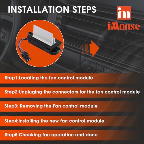 Image of AC Blower Motor Resistor Blower Control Module Compatible with 2003-2007 Chevrolet Silverado Avalanche Suburban Tahoe, GMC Sierra Envoy Yukon, Replace 15-80567 89018778 4P1516