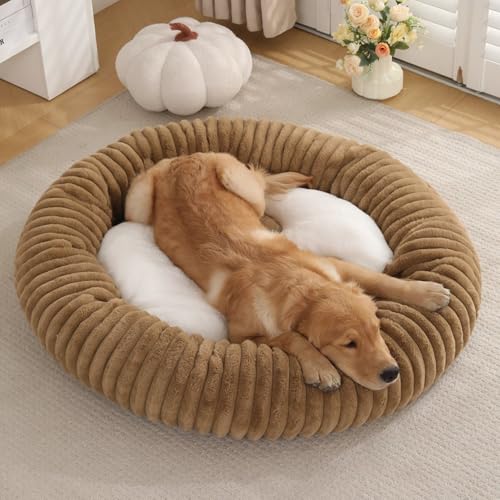 ペットベッド 猫 犬 ハウス 冬寒さ対策 ふわふわ 変形しにくい 丸型 安定した ストレス解消 噛み耐え 快適 可愛い 持ち運び便利 収納便利 簡単お手入れ 2way 休憩所 通年 室内用 昼寝 直径:80CM