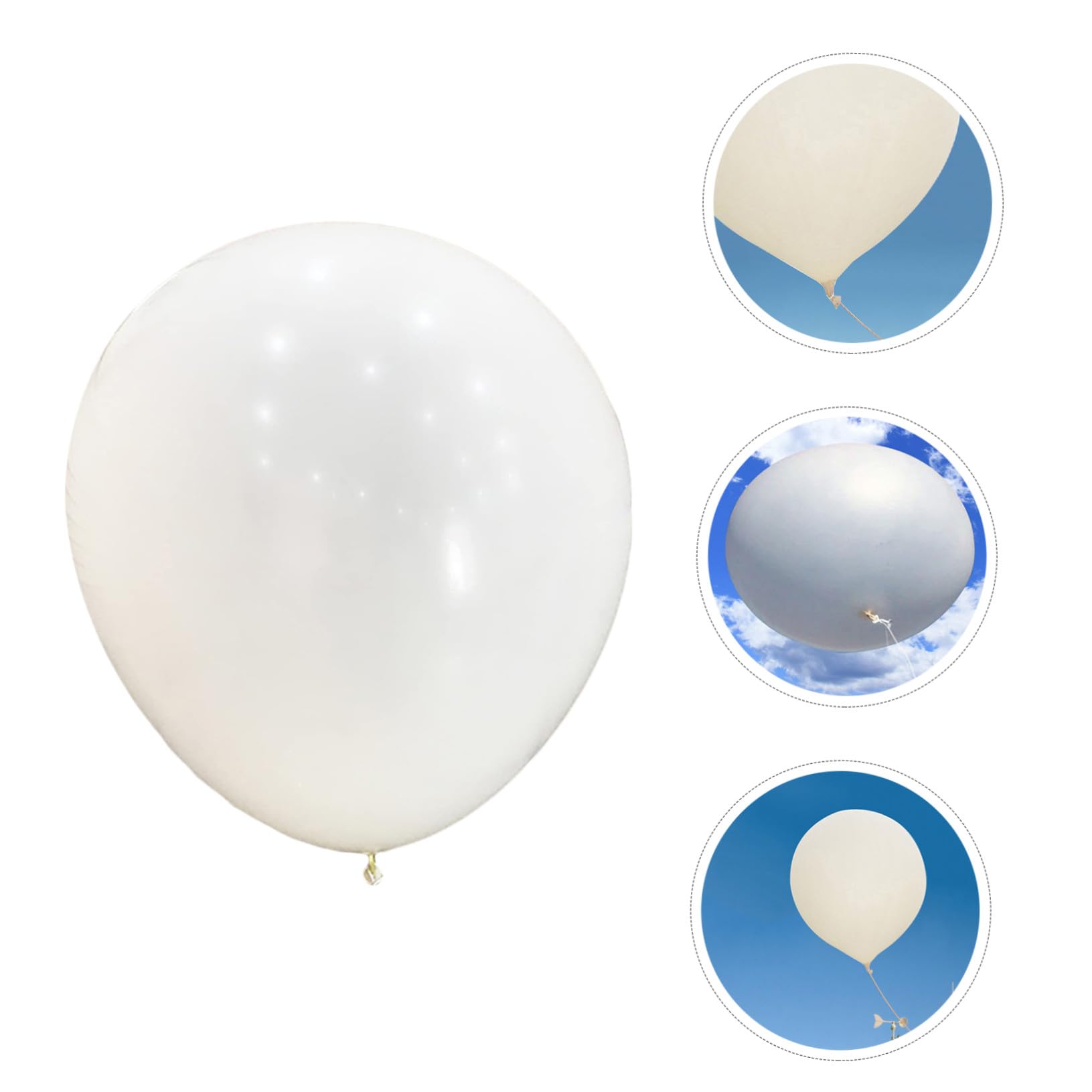Toyvian Gigantyczny Lateksowy Balon Meteorologiczny Do Badań Naukowych i Pomiarów Atmosferycznych Inteligentny Balon Pogodowy Do Filmów z Powietrza Urodzin Ślubów i Dekoracji Imprezowych