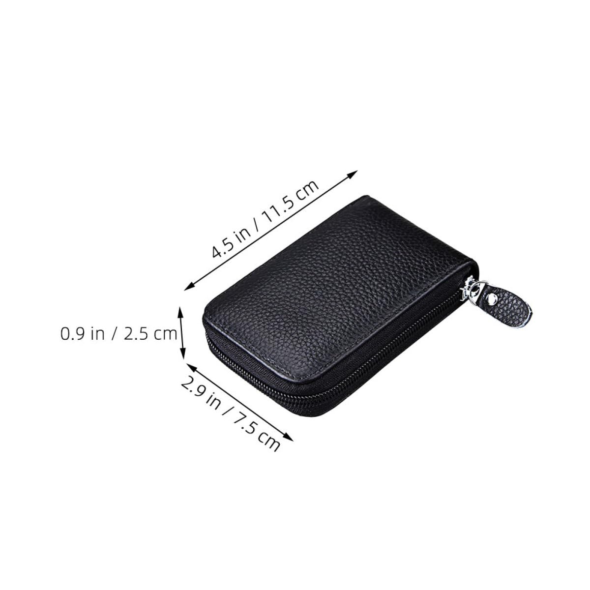 2 Portacarte in con Zip Resistente Portatessere con Molteplici Scomparti per e Banconote Custodia Unisex per
