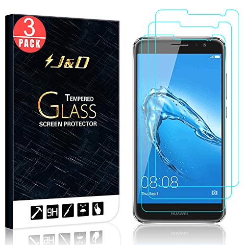 Huawei Nova Plus Protector de Pantalla (2 Paquetes), J&D [Cristal Templado] HD Claro Vidrio Balístico Protector de Pantalla para Huawei Nova Plus - Protector contra Caída y Arañazos