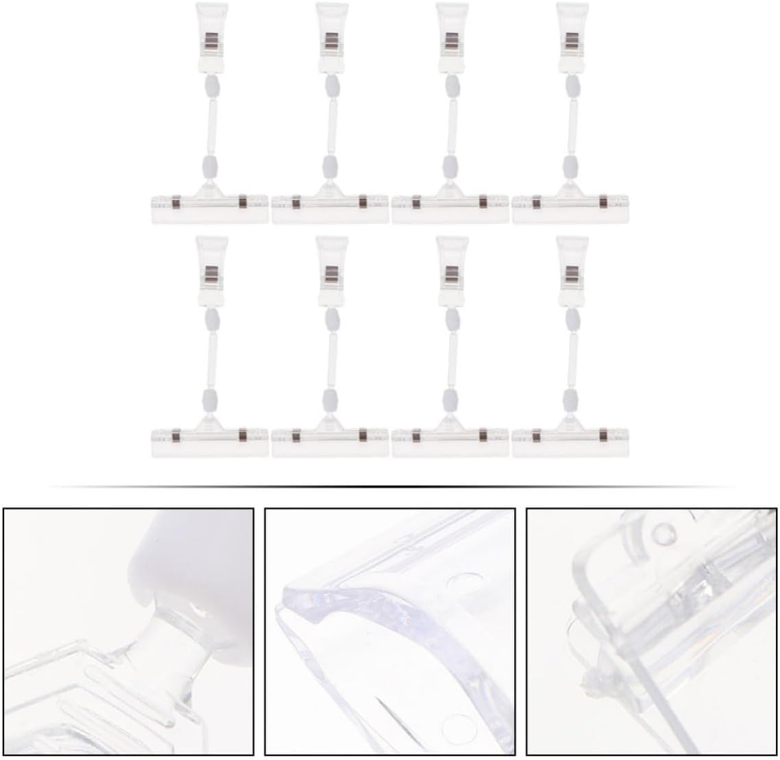 8pcs Two Way Mechanical Price Tag Clip Thumb Clamp for Retail Display