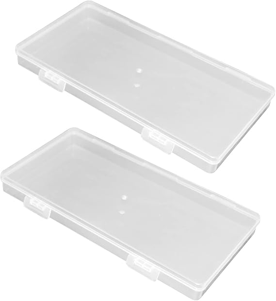 ALLYMAGIC Small Storage Box, Rectangular Plastic Storage Boxes with