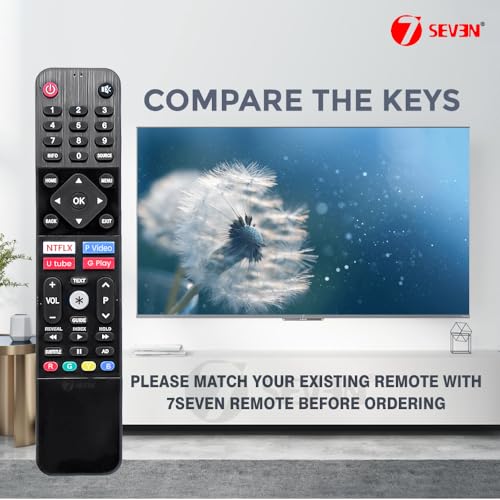 Image of 7SEVEN Compatible with Nokia Tv Remote Control Original Suitable for Smart Android 4K LED UHD OLED HD Nokia Television with OTT Hotkeys - Infrared Non Voice Command Remote Control