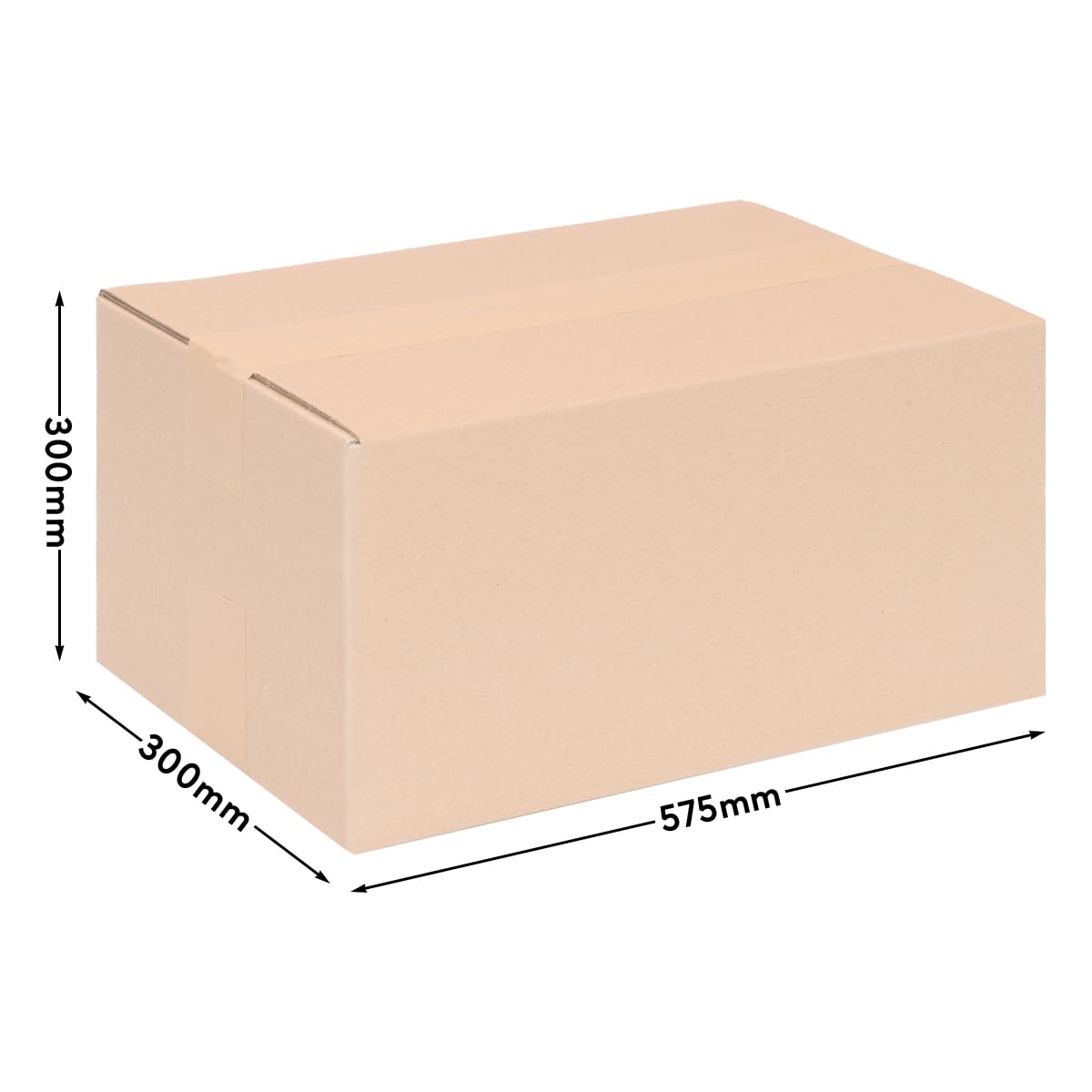 verpacking Faltkartons 570 x 295 x 290 mm Braun (Außenmaß 575 x 300 x 300 mm) KK 111 1-wellig Versandkarton für mittelgroße Waren DHL Paket DPD GLS Hermes Kartons (75 Stück)