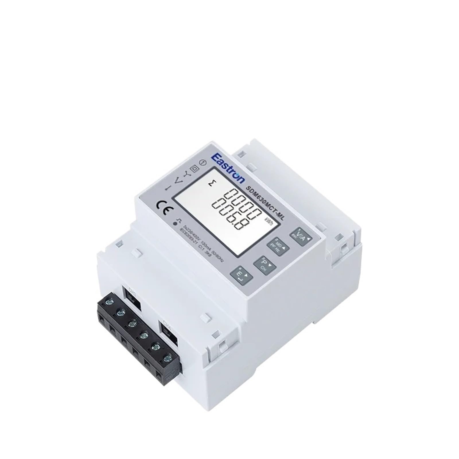 PXQCHAVLN 3 Phase DIN Rail Multifunction Energy Meter SDM630MCT-ML 100mV Backlit LCD Screen RS485