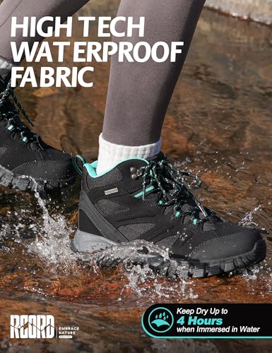 R CORD Hiking Boots Women Waterproof Womens Hiking Boots Ankle Support Hiking Boots for Women Durable Hiking Boot for Outdoors Womens Mountaineering Boots4