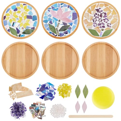 Sous-verre fait à la main en mosaïque florale pour décorer votre table basse