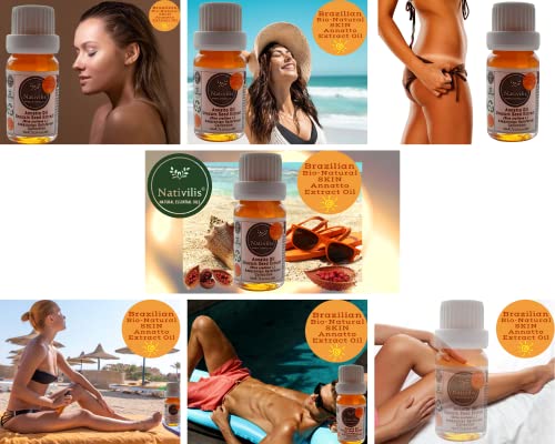 Nativilis Amazonian Urucum Seed Extract Annatto Oil (Bixa orellana L.) Emolient for Suncream Lotion, reddish, 10 ml (Pack of 1) - Image 3
