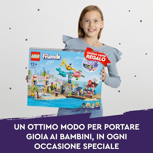 Friends Parco dei Divertimenti Marino, Set Luna Park con Elementi Technic, Giochi per Bambine e Bambini da 12 anni con Giostra con Delfino, Tartaruga e Cavalluccio Marino, Idea Regalo 41737 - Lego - Immagine 8