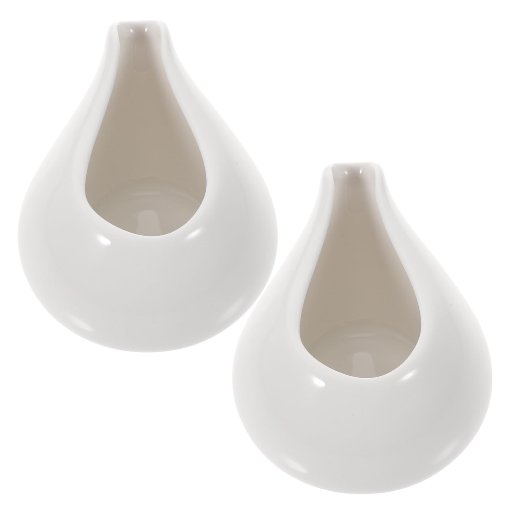 HOLIDYOYO 2Pcs Ceramic Sauce Bowls Gravy Boats for Dipping Sauces for Restaurants and Home Use Elegant White Tableware for Individual Family Serving