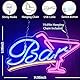 Lotvic Leuchtreklame BAR, Neonschild Cocktails, Cocktail Bar Neon Schild, LED Neonlicht Zeichen, LED Leuchtreklame Wand, USB Powered Rosa Blau Neonschild für Bar Club Nachtclub Store Party Sign Dekor