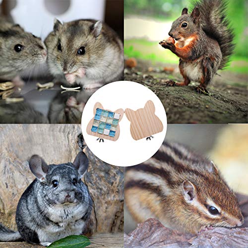 Image of 5 Pcs Hamster Cage Platform Set, Wooden Chinchilla Stand Board Pet Rest Platform with Screw Nut Washer Cage Accessories Cage Platform for Small Animal Pet Birds Parrots Gerbils