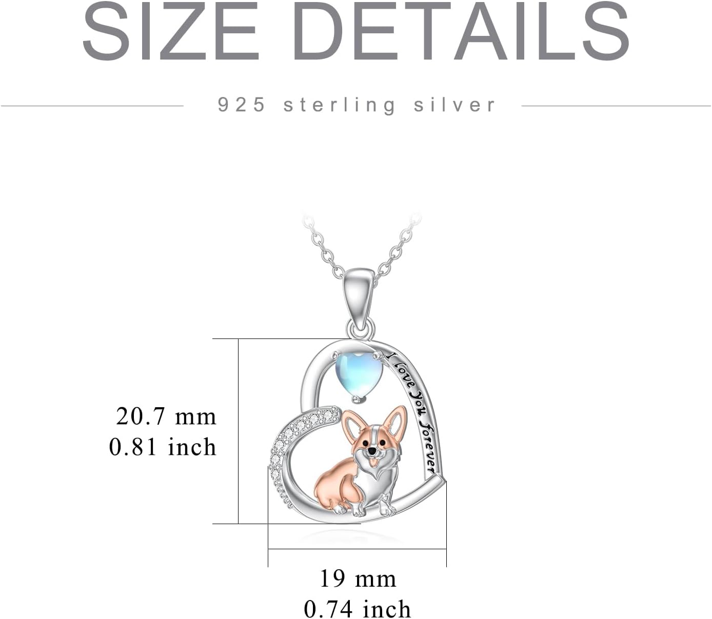 Dog Necklace 925 Sterling Silver Dachshund/Corgi/Pitbull/Yorkshire/Schnauzer Pendant Cute Animal Puppy Dog Jewelry Gifts for Women - Image 6