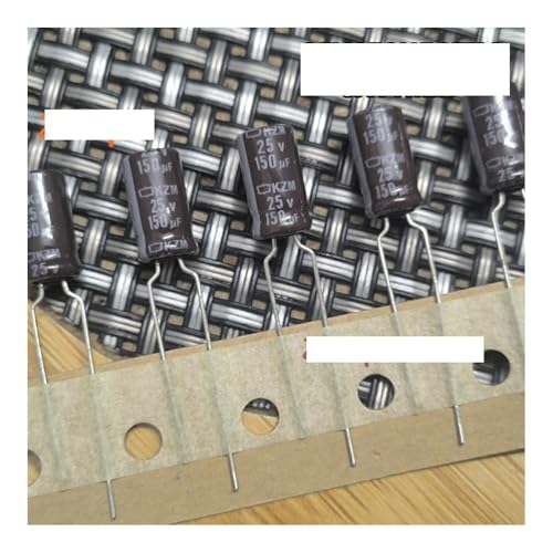 POWTAXBJGD 50pcs/100pcs 25v 150uF 25V150UF 6x11mm Capacitor 150uF 25V(100pcs)