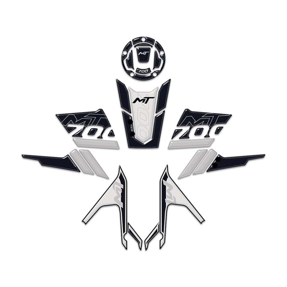 Tank Pads for 700MT MT 700 2023 2024 Epoxy Sticker Kit Motorcycle Tank Pad Protection