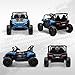 Qaba 12V Kids UTV, Battery Powered Ride on Truck, 3.7 MPH Off-Road Electric Car with Remote Control, 4-Wheel Suspension, LED Headlights, 3 Speeds, Horn & Music, for Boys and Girls, Blue
