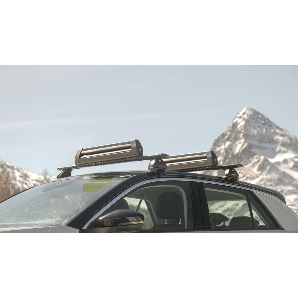 NORDRIVE N40001 PRO-Slider Evo Aluminium PS-60, portasci per Barre da Tetto - Nero