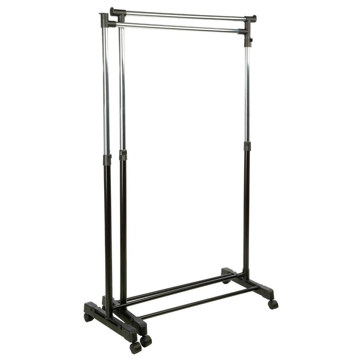 Double portant à vêtements extensible à hauteur réglable pour suspendre le linge