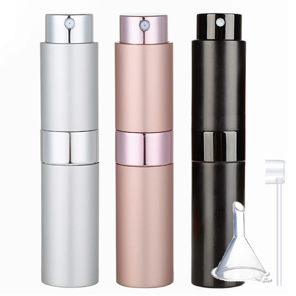 Cheeroyal 8ML Perfume Atomiser Bottles Refillable Perfume Atomizer Empty Spray Bottles Mini Atomizer Perfume Bottle Portable Pocket Perfume Bottle for