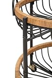 Decor Space Carrello Cebu struttura in metallo e rattan con ruote per interni