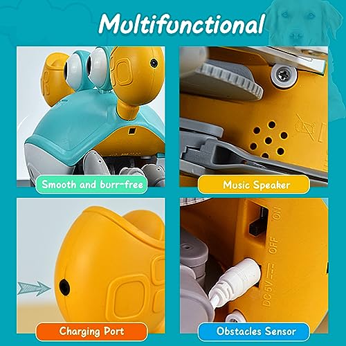 image for Dusja Crawling Crab Dog Toy, Sensing Escape Dog Cat Toy with Music& Li