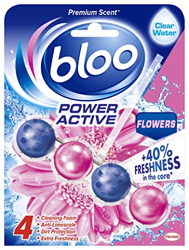Bloo Power Active Flowers Toilet Rim Block, 50g