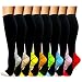 Produktbild 8 Paar Kompressionssocken für Damen und Herren, 15-25 mmHg  beste Medizin-, Still-, Reisen- und Flugsocken, Laufen und Fitness - - Large/X-Large