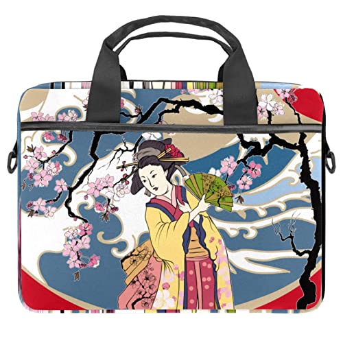 Sac ordinateur portable 13-14.5 pouces avec bandoulière rembourrée sacoche fine multicolore