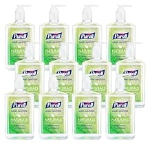 Purell NATURALS Advanced Hand Sanitizer Gel, with Skin Conditioners and Essential Oils, 12 fl oz Counter Top Pump Bottle Case of 12 - 9629-12