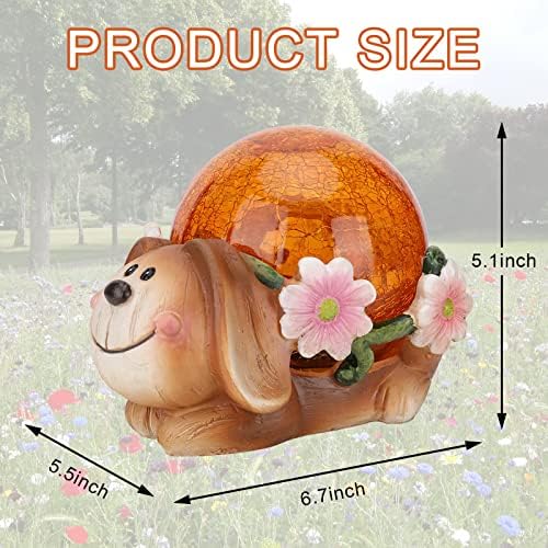 Garden Puppy Statues Outdoor Decor, Solar Lights Outdoor Statue Garden Decorations Solar Dog Ornaments for Patio Yard Lawn Decor Birthday Housewarming Garden Gift 7 51YIkLohm6L. AC
