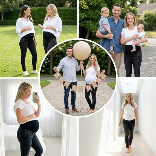 Image of PACBREEZE Women's Maternity Jeans Over Belly Skinny Stretchy Denim Pants Comfy Slim Pregnancy Pants
