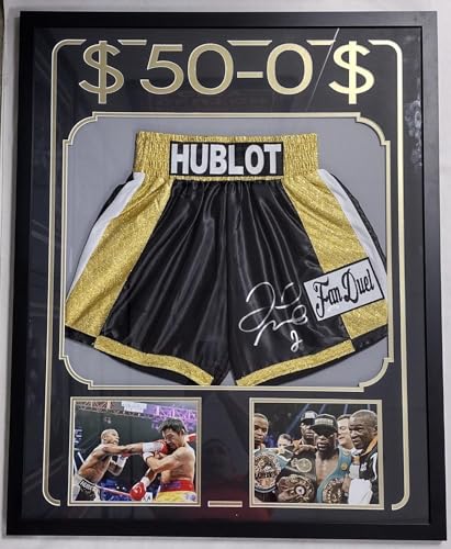 Floyd Mayweather Jr. Signed Autographed Framed Trunks JSA Authentication - Autographed Boxing Robes and Trunks