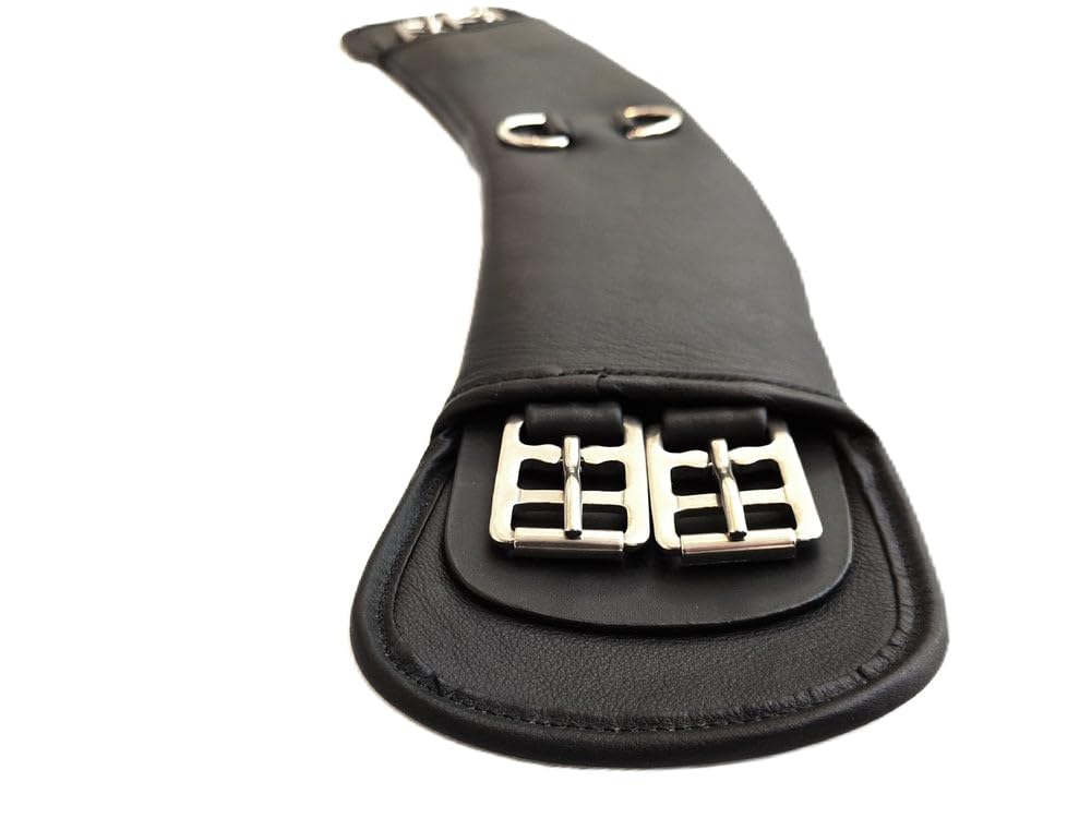 Nappa Leder Mondgurt Kurzgurt ARCO gepolstert Größe Schwarz 65 cm