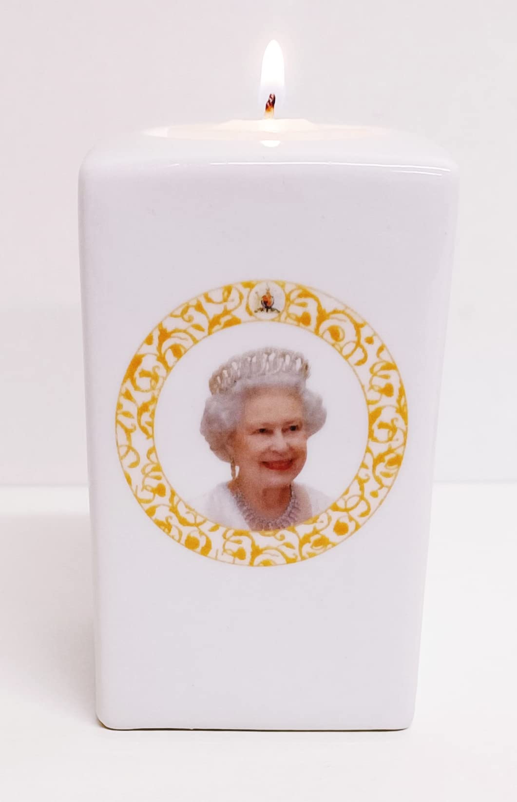 Loving Memory HM Queen Elizabeth II 1926-2022 porcelain tea light candle holder