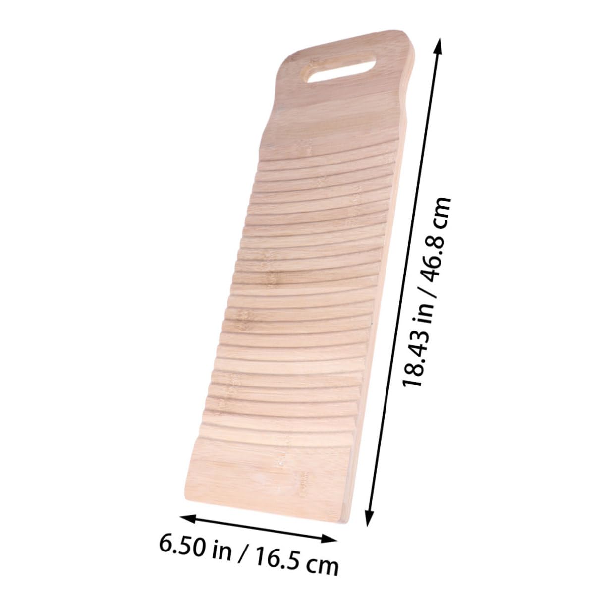 Hölzernes Waschbrett mit Griff, rutschfeste Bambusoberfläche für Handwäsche | Beige, Natürliche Holzkonstruktion, Traditionelles Design, für Waschen von Kleidung zu Hause, mit Integriertem Griff