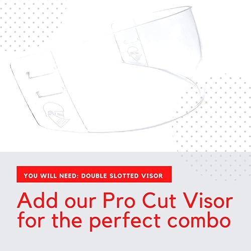 Miniatura 9 de Wargate Protector de protección facial inferior de hockey (casco de hockey para adultos mayores y accesorio de máscara)