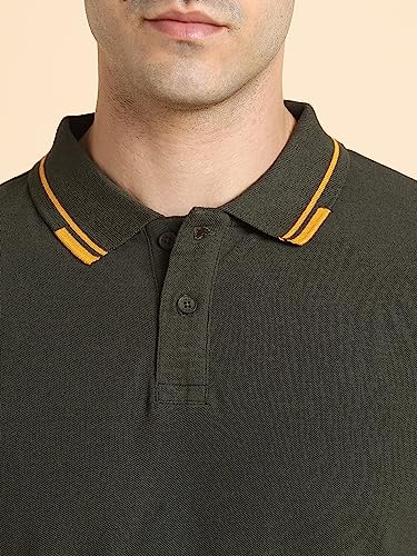 Image of Dennis Lingo Men's Regular Fit Solid Polo Cotton T-Shirt