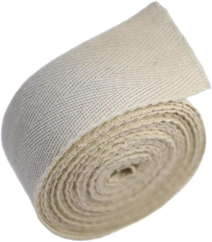 Ruban à chevrons en coton pour bordure de tapis fait main 4cm x 8m