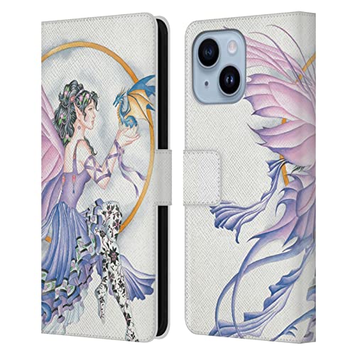 Étui portefeuille Apple iPhone 14 Plus Nene Thomas dragon fées en cuir