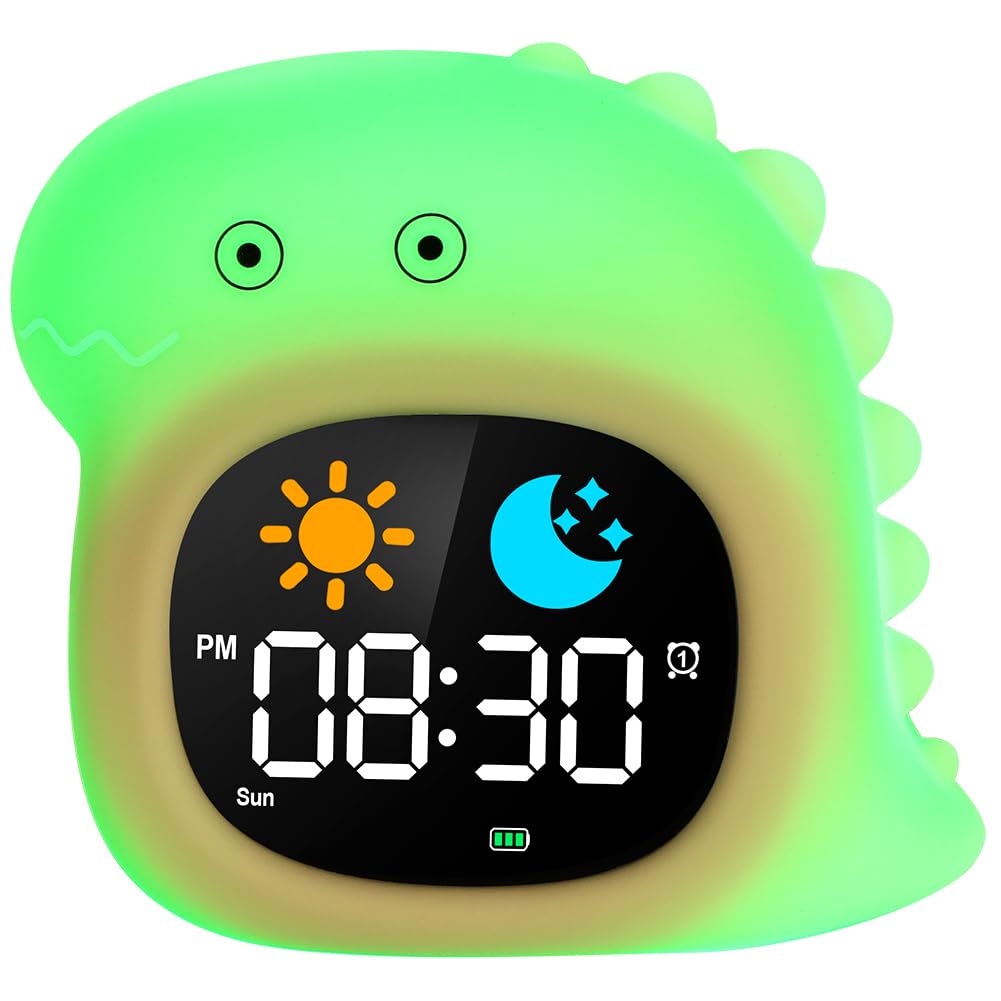 Sveglia Morbida A Forma Di Toast Per Bambini – Ricaricabile, Con Luce Notturna E Porta Telefono