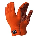 Dexshell Thermfit Glove with Thermolite Liner for Lightweight Warmth, Tangelo Red, Large