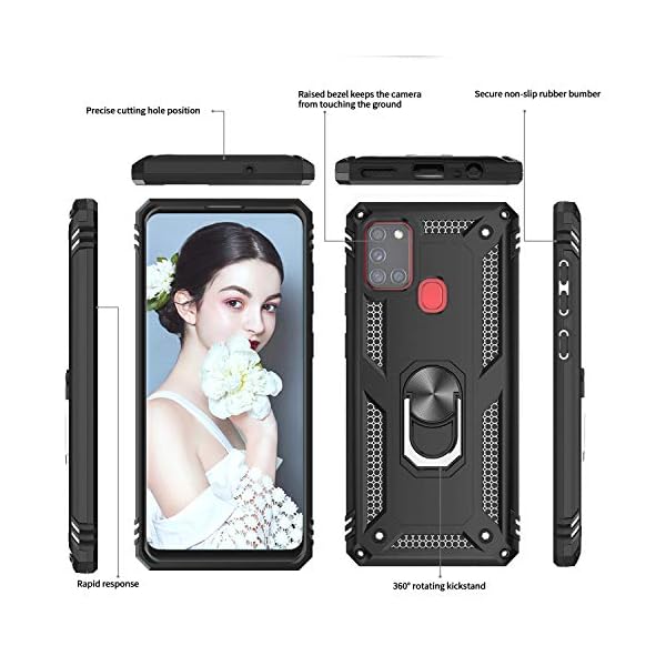 LeYi Funda Samsung Galaxy A21S con [2-Unidades] Cristal Vidrio Templado - Imagen 4