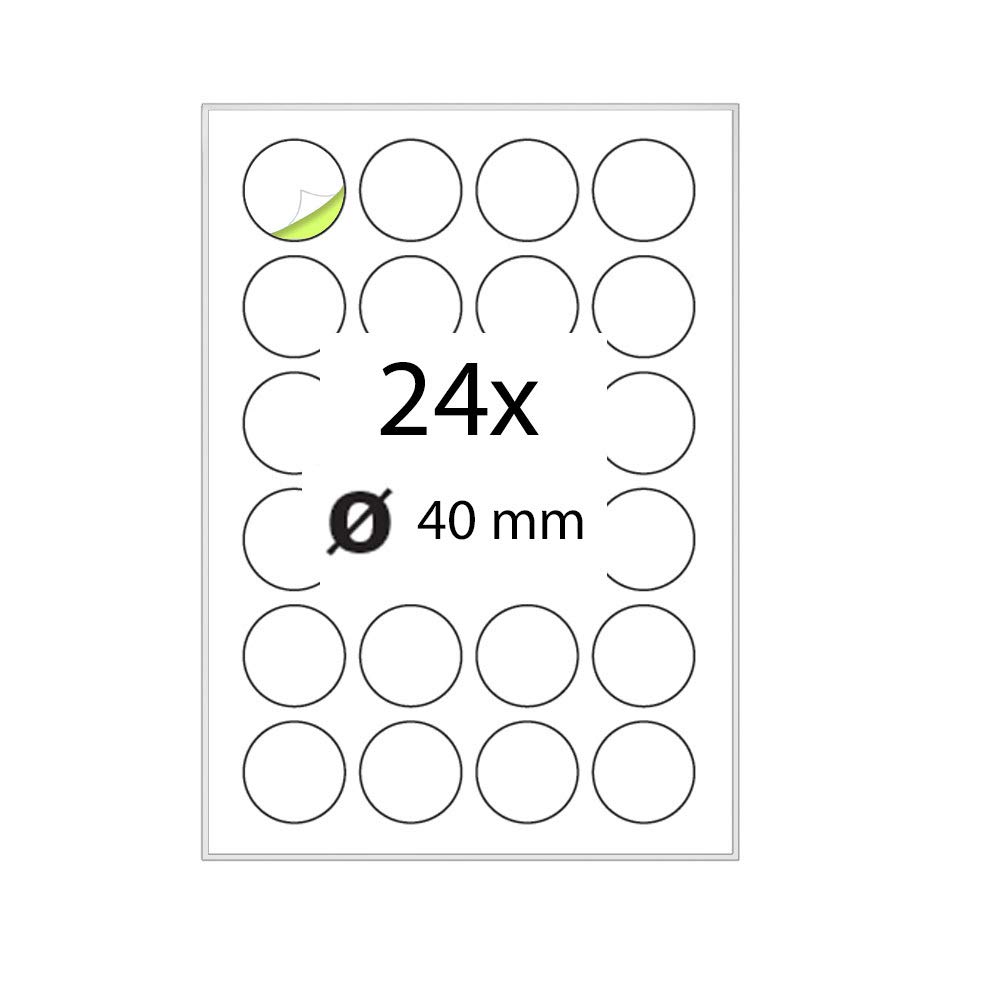 10 Fogli Da 30 Etichette Gialle Rotonde Markin Diametro 22mm - X10007GI - 5