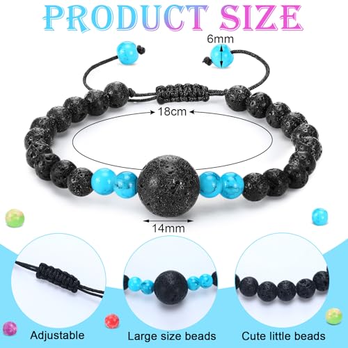 Image of Sureio 6 Pcs Motion Sickness Bracelets Cruise Essentials Adjustable Anti Nausea Wristband for Adults Car Sea Air Sickness Relief